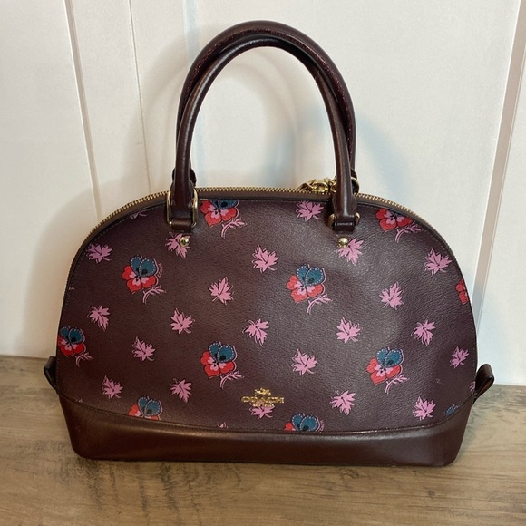 Coach | SIERRA SATCHEL IN WILDFLOWER PRINT COATED CANVAS - w Crossbody Strap - Picture 1 of 7